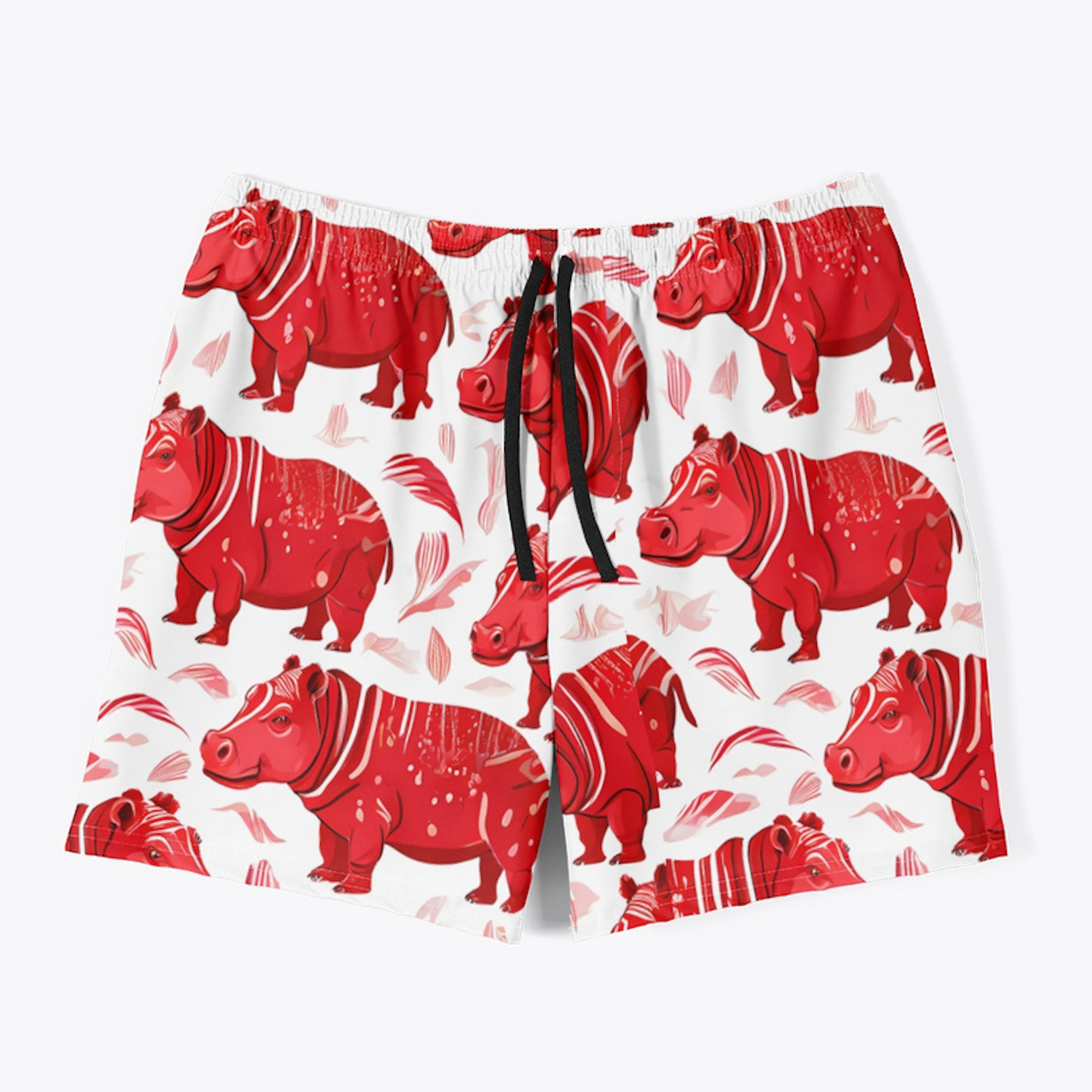 Red Hippo - Swim Trunks